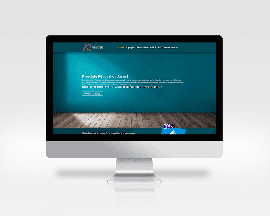 Exemple création de Site internet ATL Création Rénovation