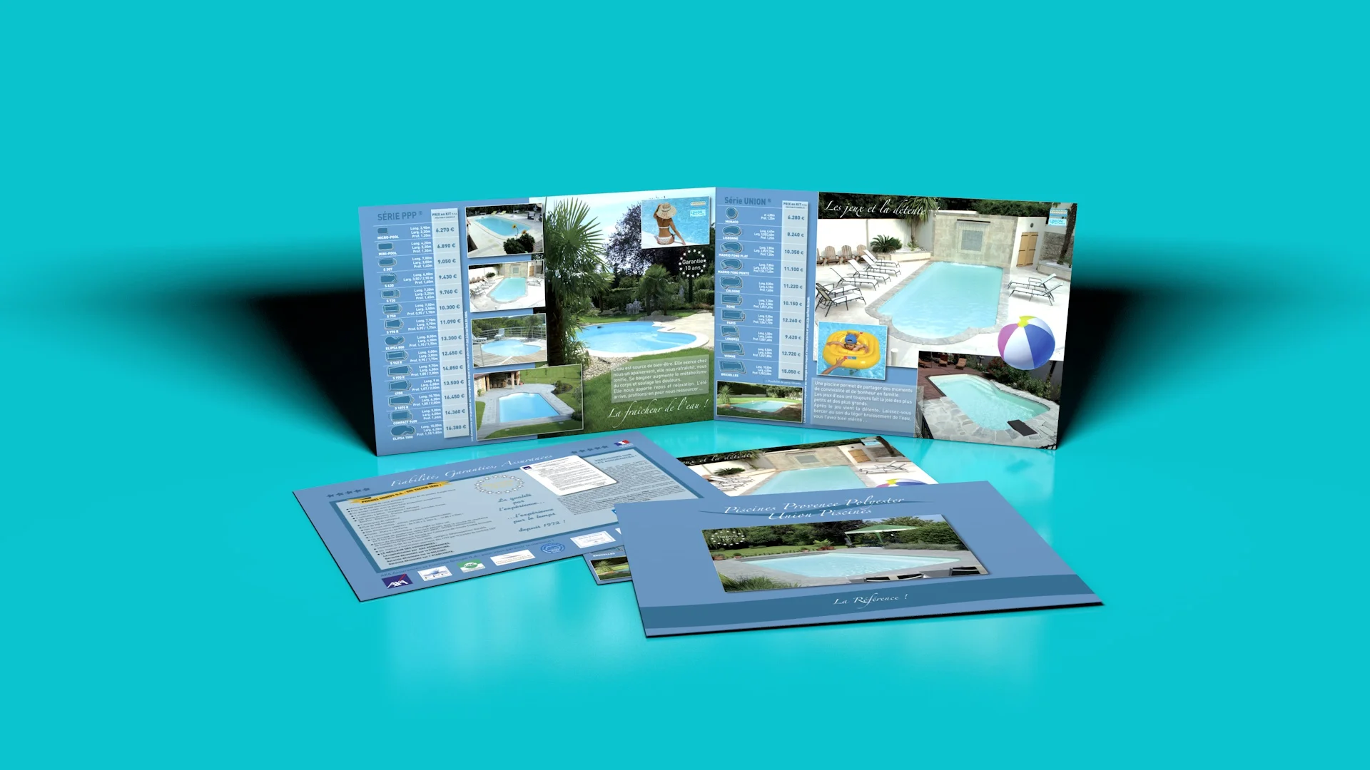 Plaquette Piscine Provence Polyester, FD-Graphiste